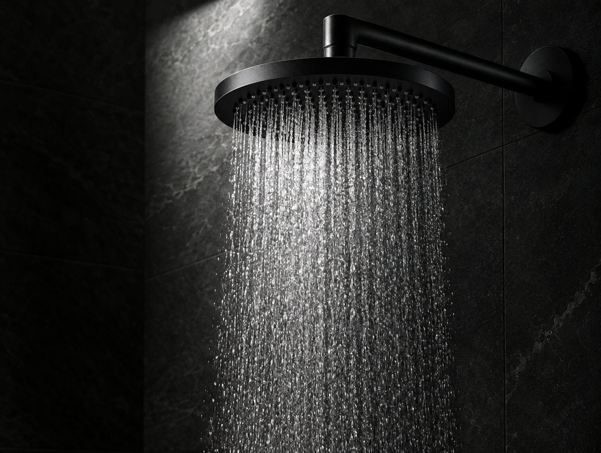 Shower head spraying water